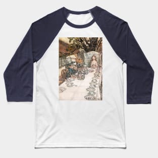 Alice In Wonderland - Arthur Rackham - 5 Baseball T-Shirt
